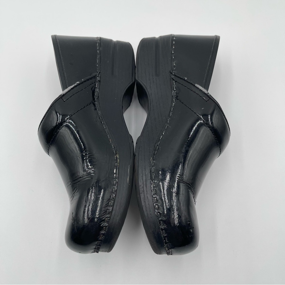 Dansko Professional Black Shiny Leather Classic Clogs Sz EU 41 US 10.5-11 - Picture 8 of 14